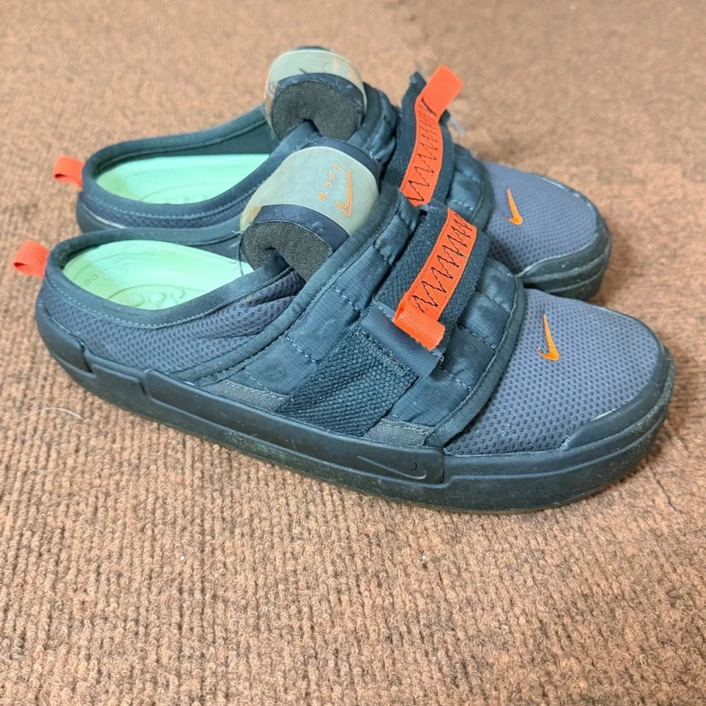 Nike Offline Anthracite N.354‎ Men's Mules CJ0693-003 Gray Orange Size 7.5 B+